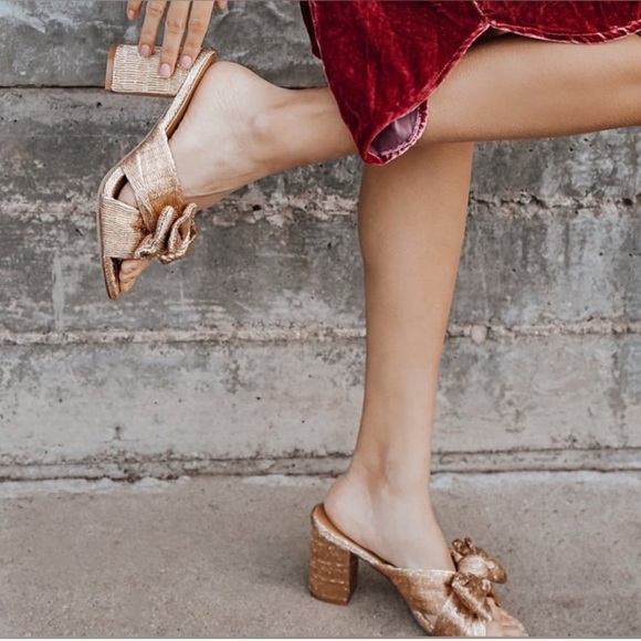 Lulus Dorothea Rose Gold Knotted High Heel Sandals - Picture 1 of 8